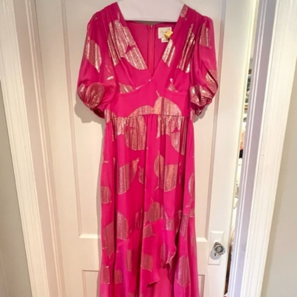 Shoshanna Hot Pink Maxi Dress